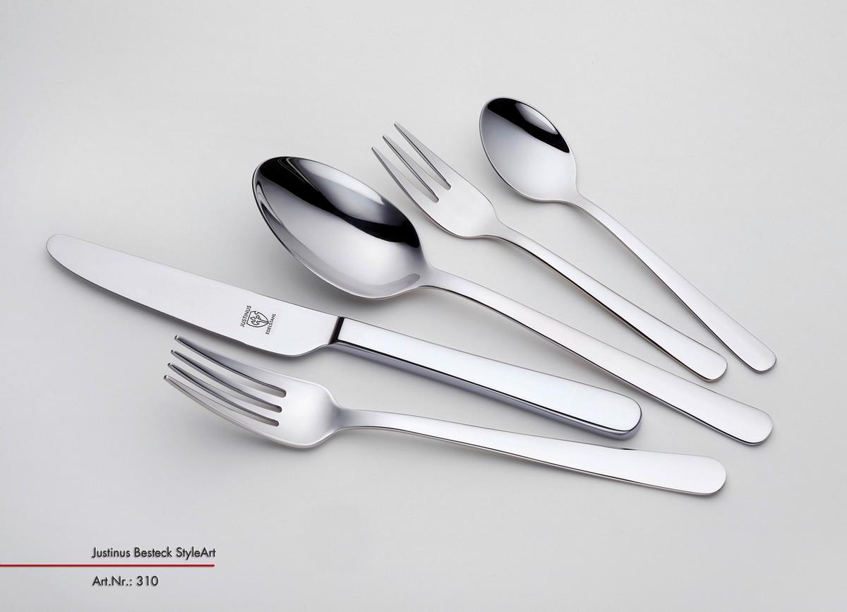 ZESTAW SZTUĆCÓW 660-310 - kolor stalowy, Basics, metal (50,2/39,5/6,1cm) - Justinus