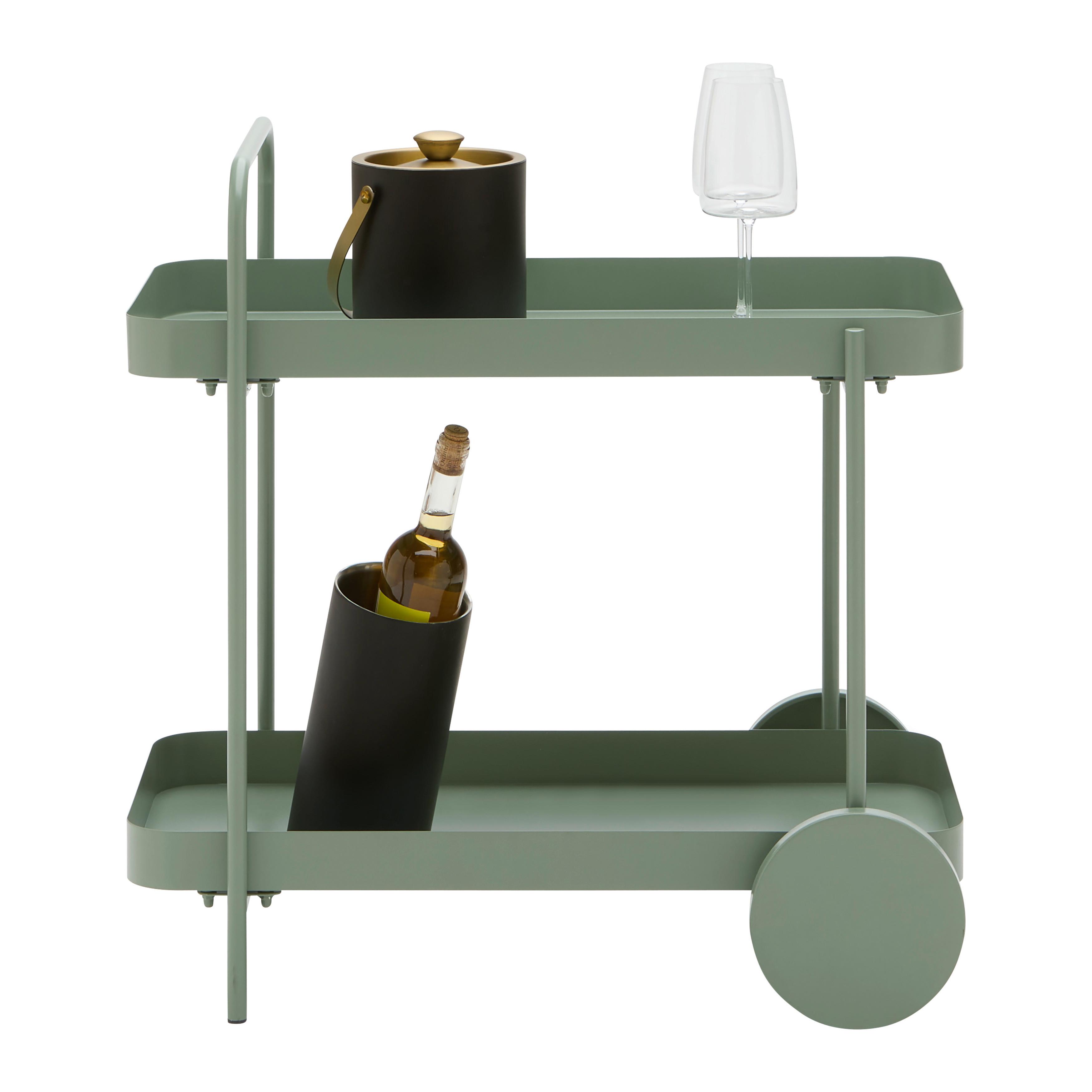 SERVERINGSVAGN DESINO -EXKLUSIV- - grön, Modern, metall (70/70/43cm) - Mömax