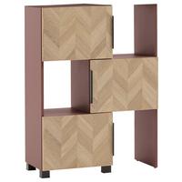 Regal Piazza Rosa/Eichefarben - Eichefarben/Schwarz, MODERN, Holzwerkstoff/Kunststoff (32,60/59,7/39,10cm) - Mömax