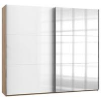 Ormar S Kliznim Vratima Level 36 D - boje hrasta/bijela visoki sjaj, Moderno, drvni materijal/metal (250/216/65cm) - MID.YOU