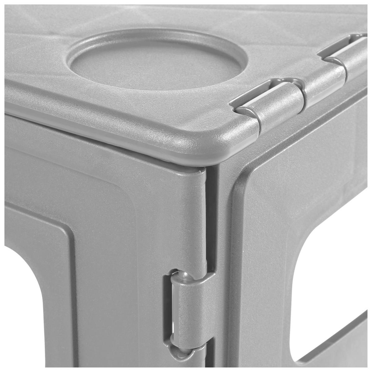 Campingtisch Timo Grau - Grau, KONVENTIONELL, Kunststoff (70/45/55cm)