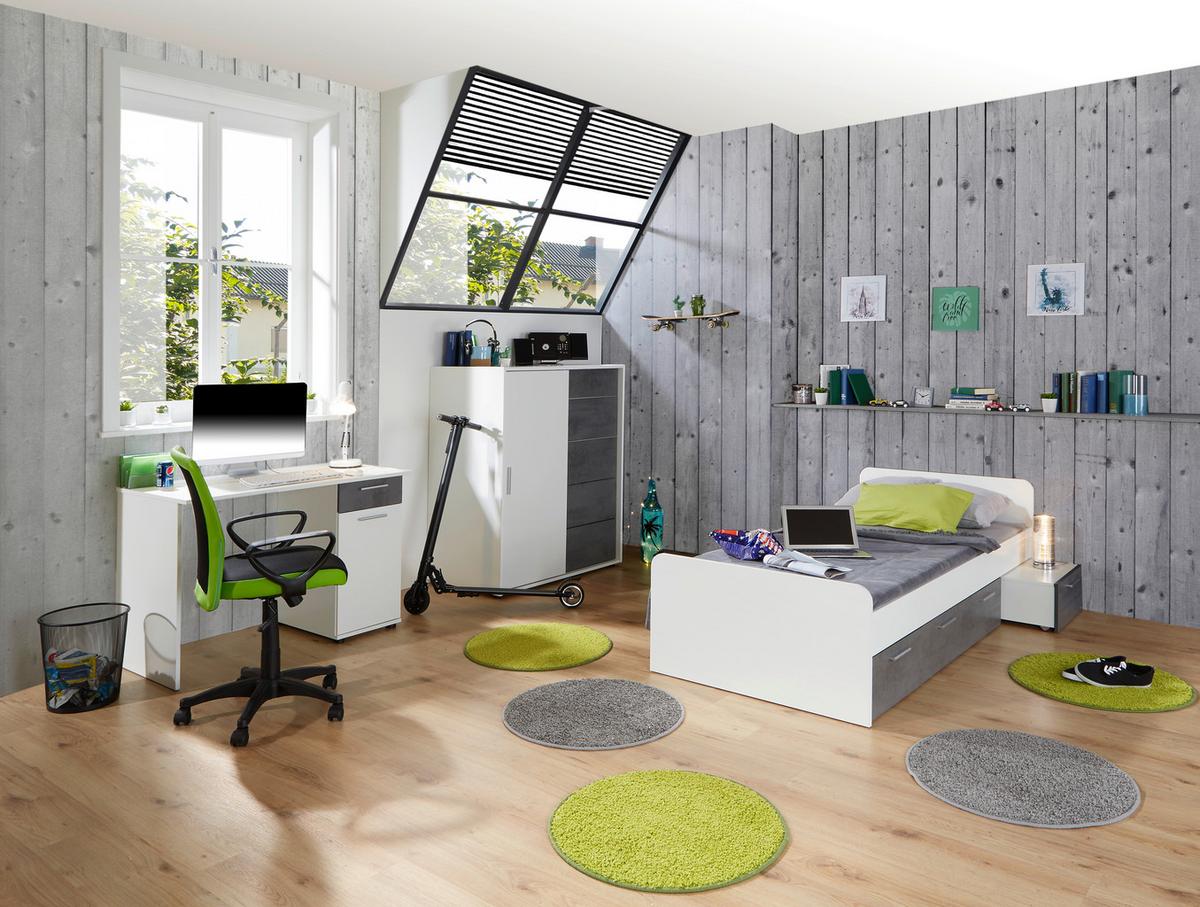 Pătuţ cu grilaj Star - alb, Konventionell, lemn/material pe bază de lemn (70/140cm)