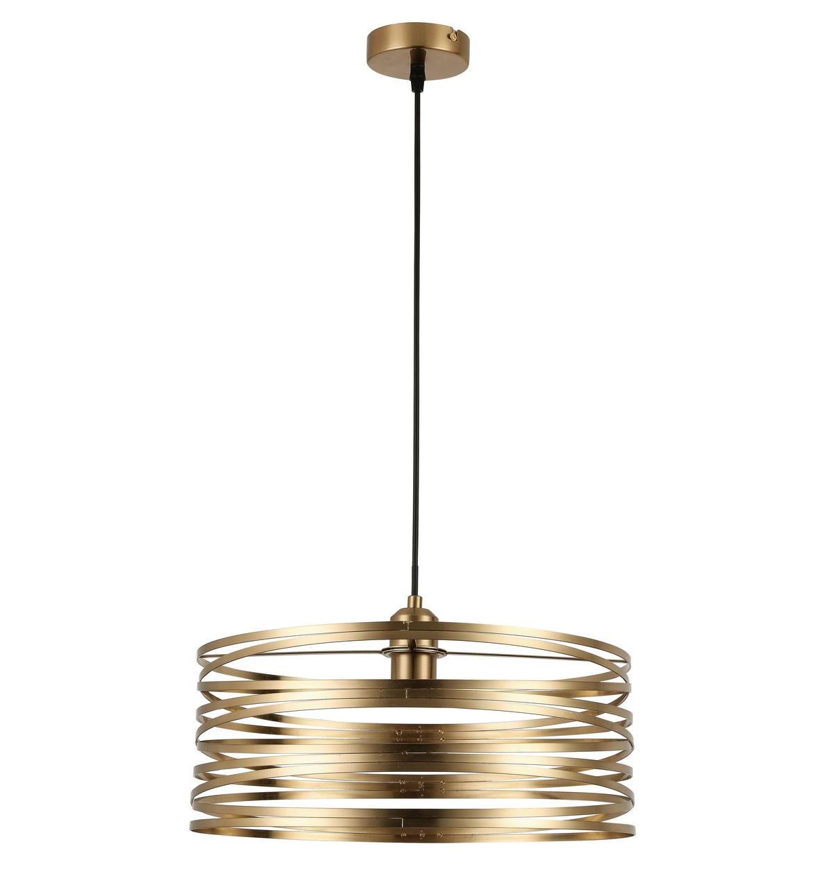Függőlámpa Silvain - fekete/sárgaréz, Modern, műanyag/fém (40/120cm) - Modern Living