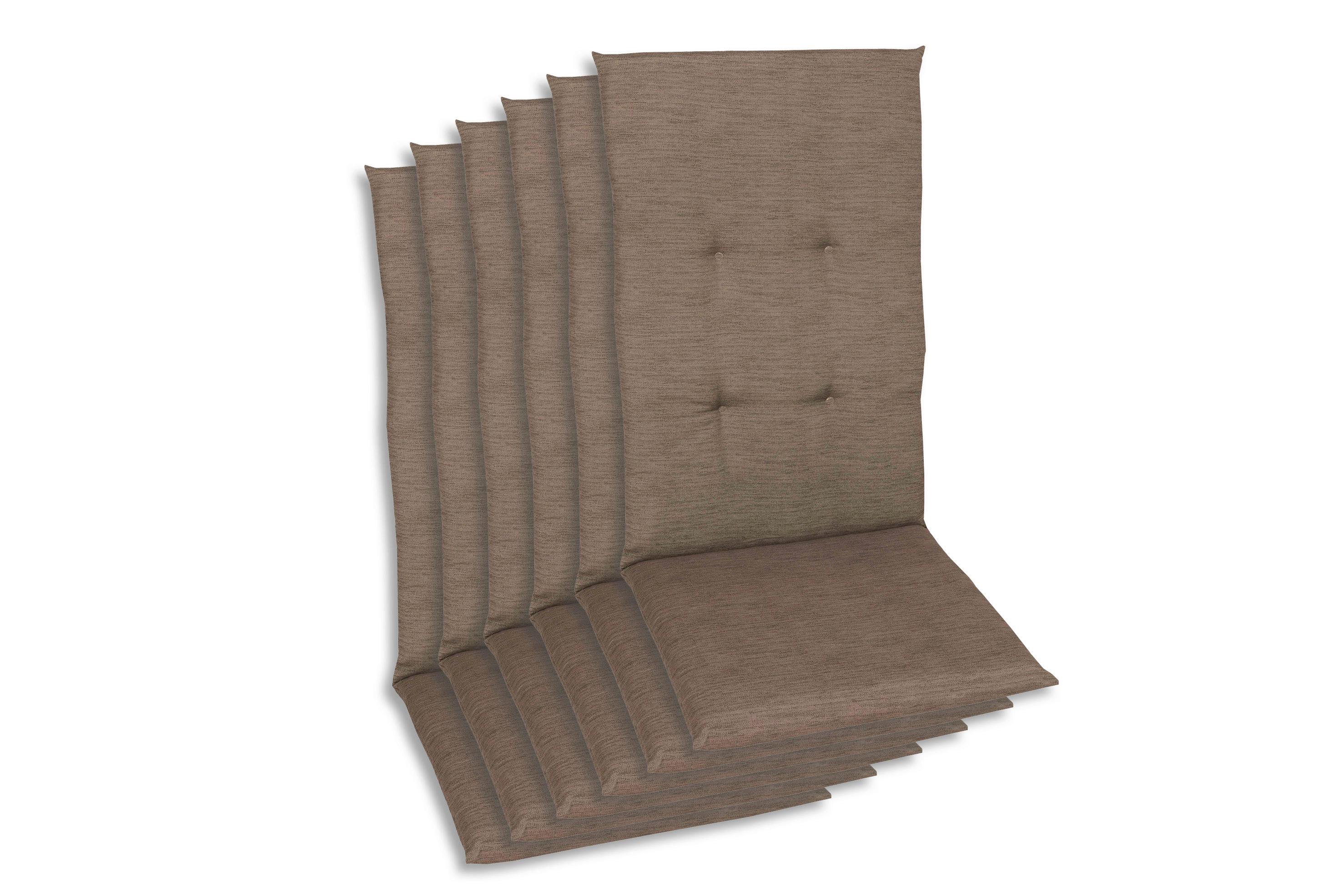 Sesselauflagenset Taupe, 6-teilig - Taupe, Basics, Textil (48/5/118cm)