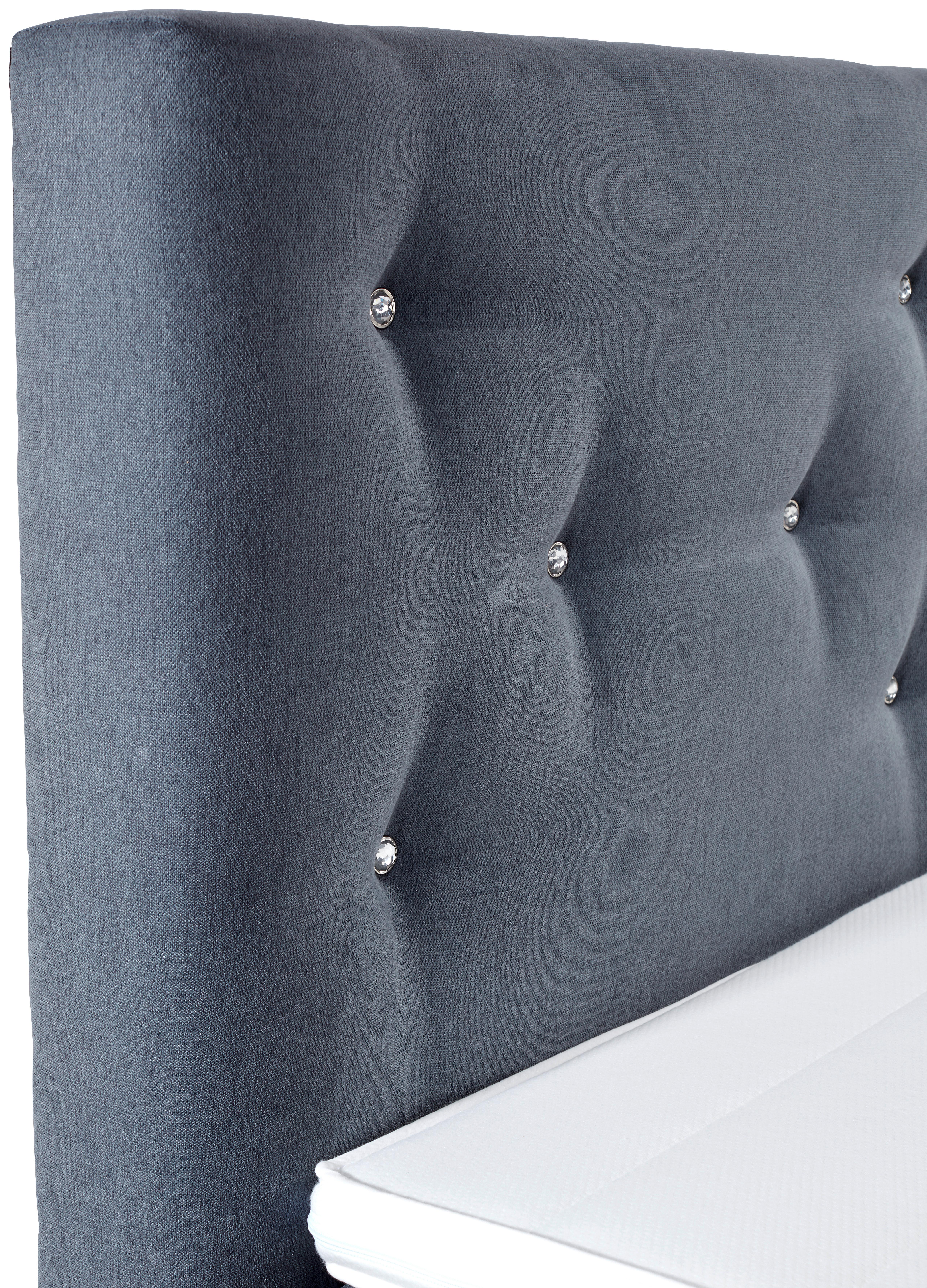 Boxspring Krevet Luminosa - crna/antracit, Moderno, tekstil/plastika (180/200cm)