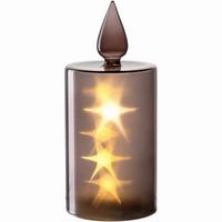 ŚWIECA LED 043860 - szary, Lifestyle, tworzywo sztuczne/szkło (9,5/24/9,5cm) - Leonardo