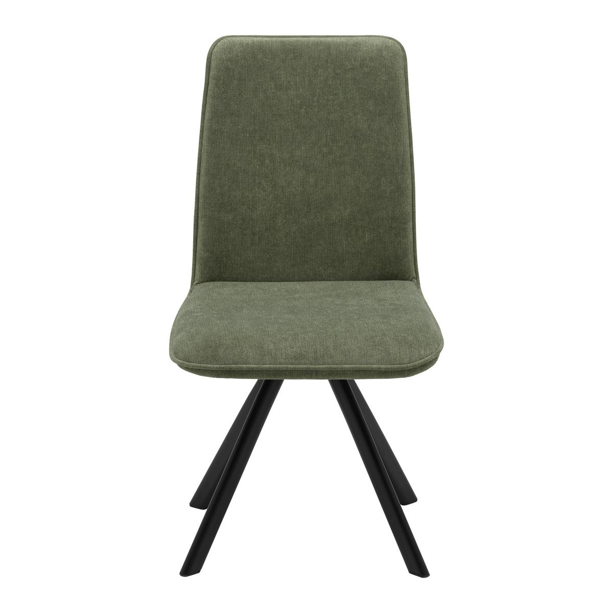 Stuhl Mendosa 100 in Grün - Schwarz/Grün, Basics, Textil/Metall (47/92/60cm) - Premium Living