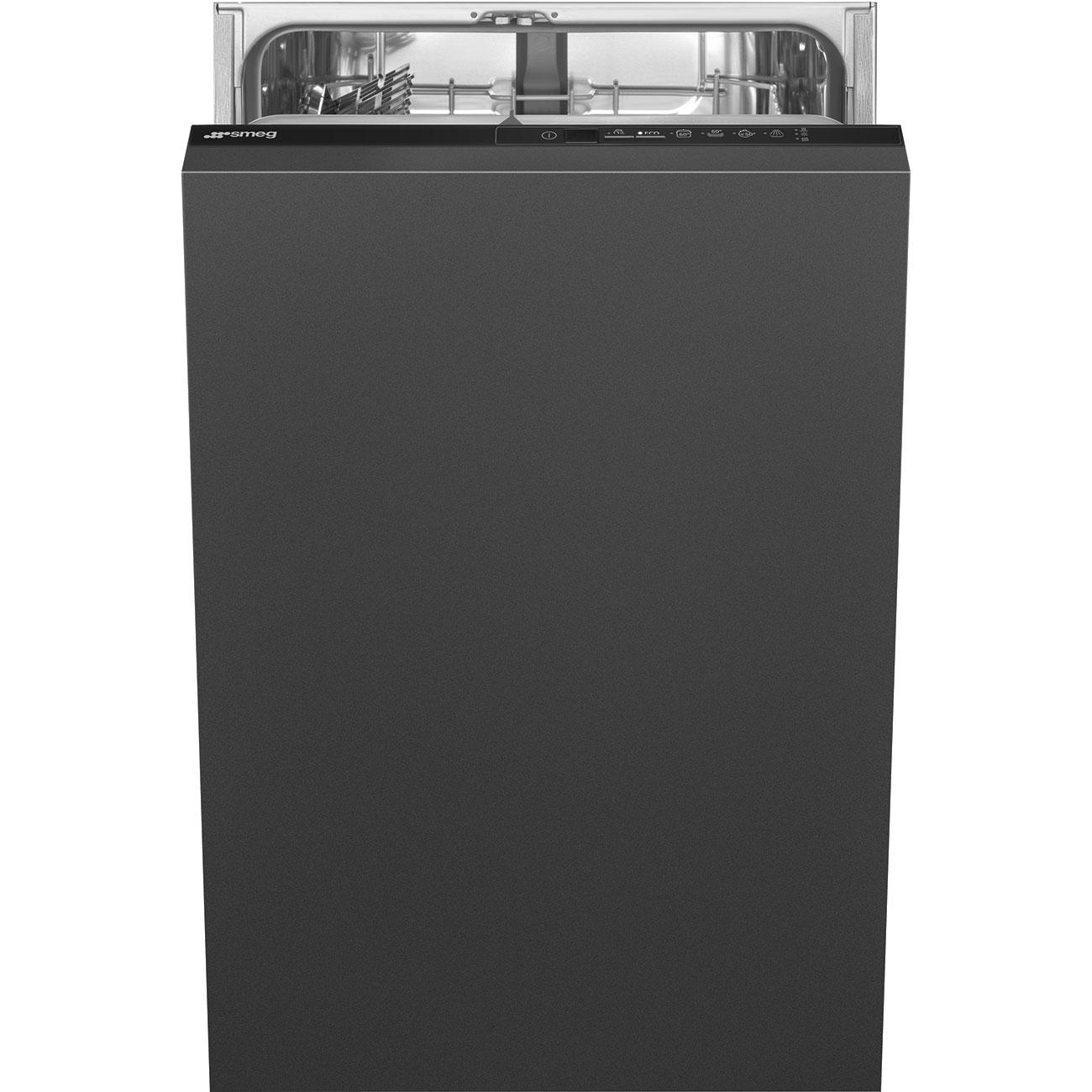 Geschirrspüler ST4512IN - Schwarz, Natur, Metall (44,6/81,8/55cm) - SMEG