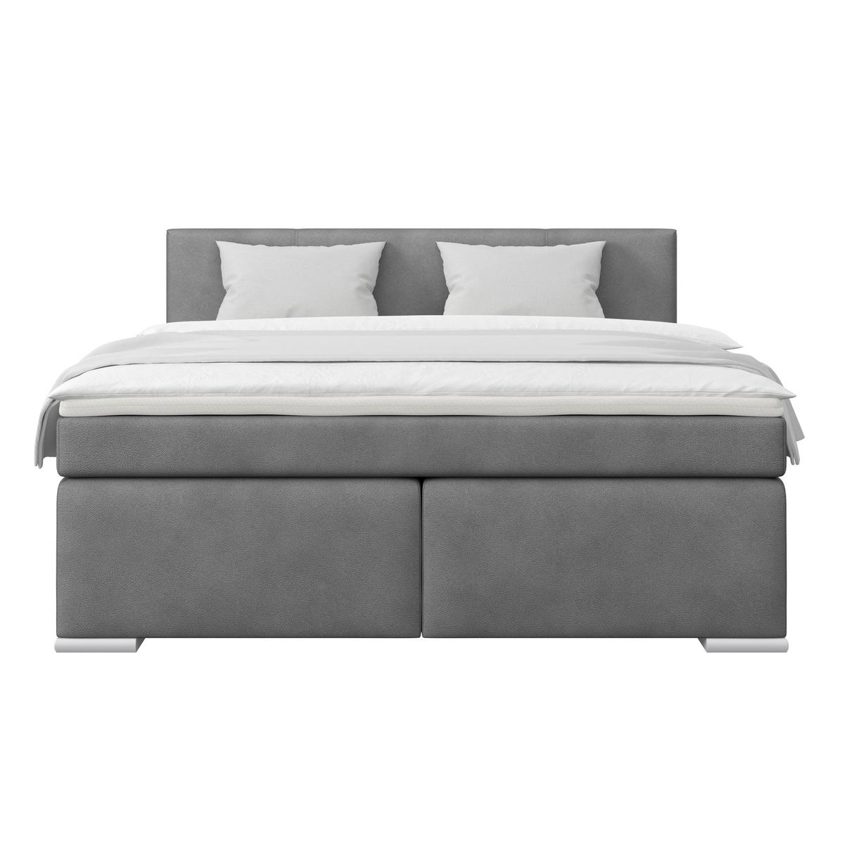 PAT BOXSPRING MIRA 1 - gri închis, Basics, plastic/lemn (160/200cm)