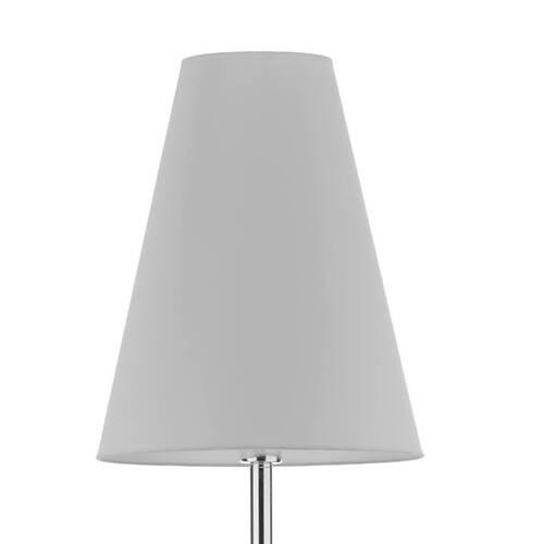 Stehleuchte Richard Grigio Grau/Chrom max. 22 Watt - Chromfarben/Grau, Design, Textil/Metall (35/180cm)