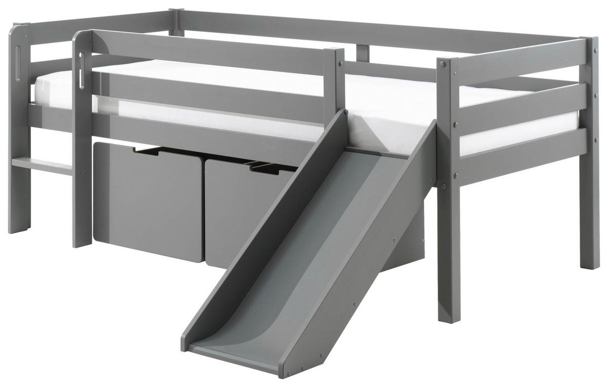 Spielbett Pino Grau mit Stauraum - Grau, MODERN, Holz/Holzwerkstoff (90/200cm) - Vipack