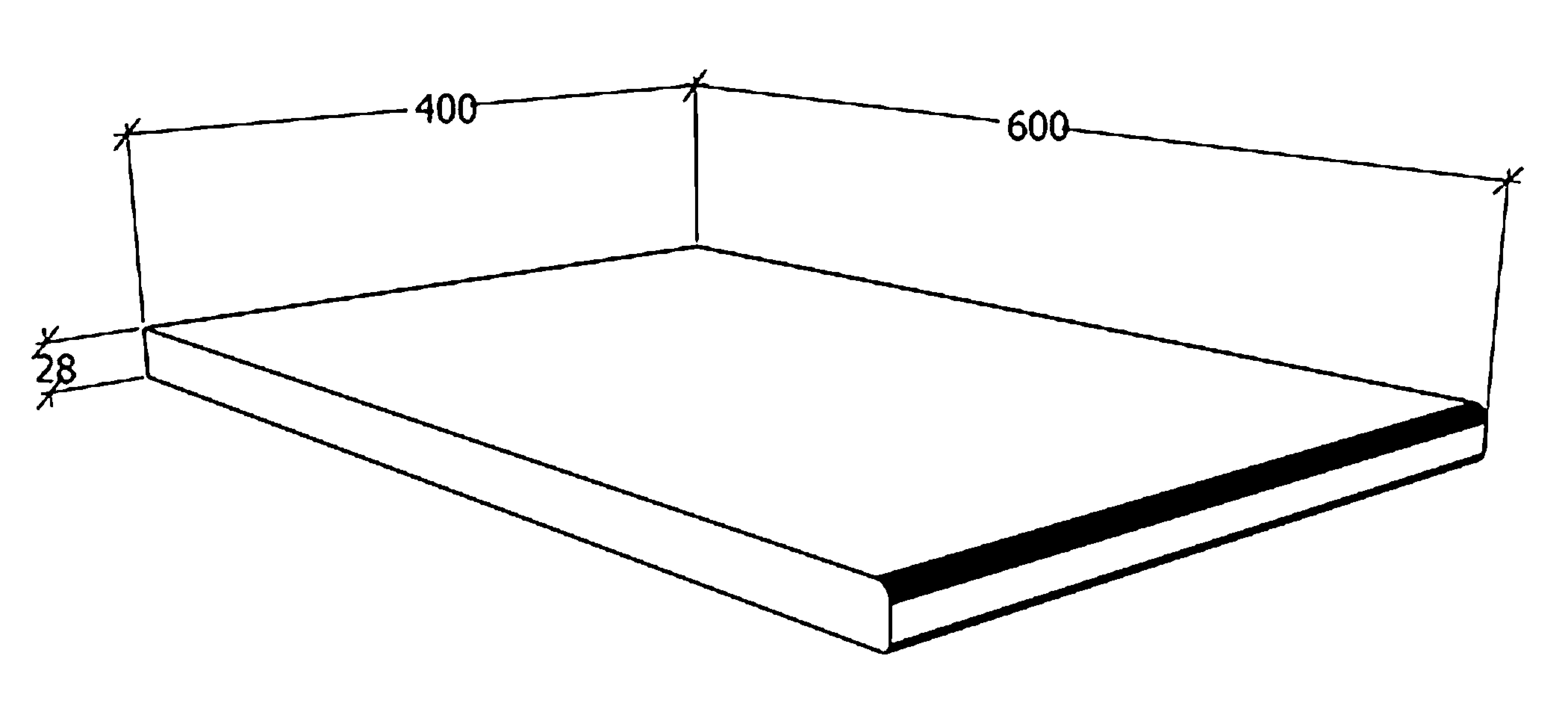 Delovna Plošča Esilo, Bela - bela, Konvencionalno, leseni material (40/2,8/60cm) - MID.YOU