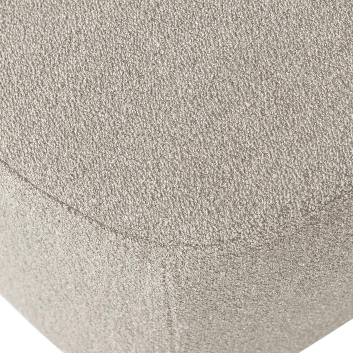 Hocker Lofty Naturfarben Bouclé - Schwarz/Naturfarben, Design, Kunststoff/Textil (62/41/48cm) - Livetastic