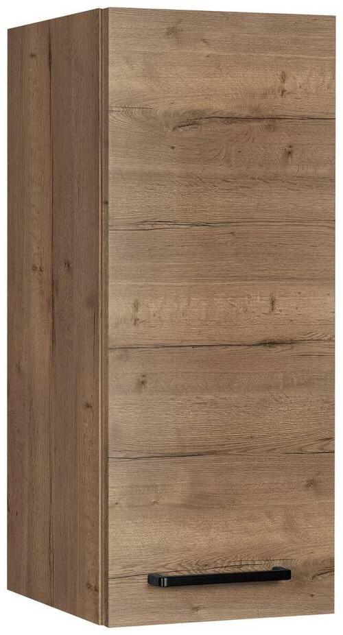 Küchenoberschrank Structura Eiche dunkel - Eiche dunkel/Schwarz, MODERN, Holzwerkstoff/Metall (30/72/35cm) - Nobilia