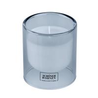 Duftkerze Schöner Wohnen-Kollektion Blau - Blau/Orange, Design, Glas (7,5/8,5cm) - Schöner Wohnen