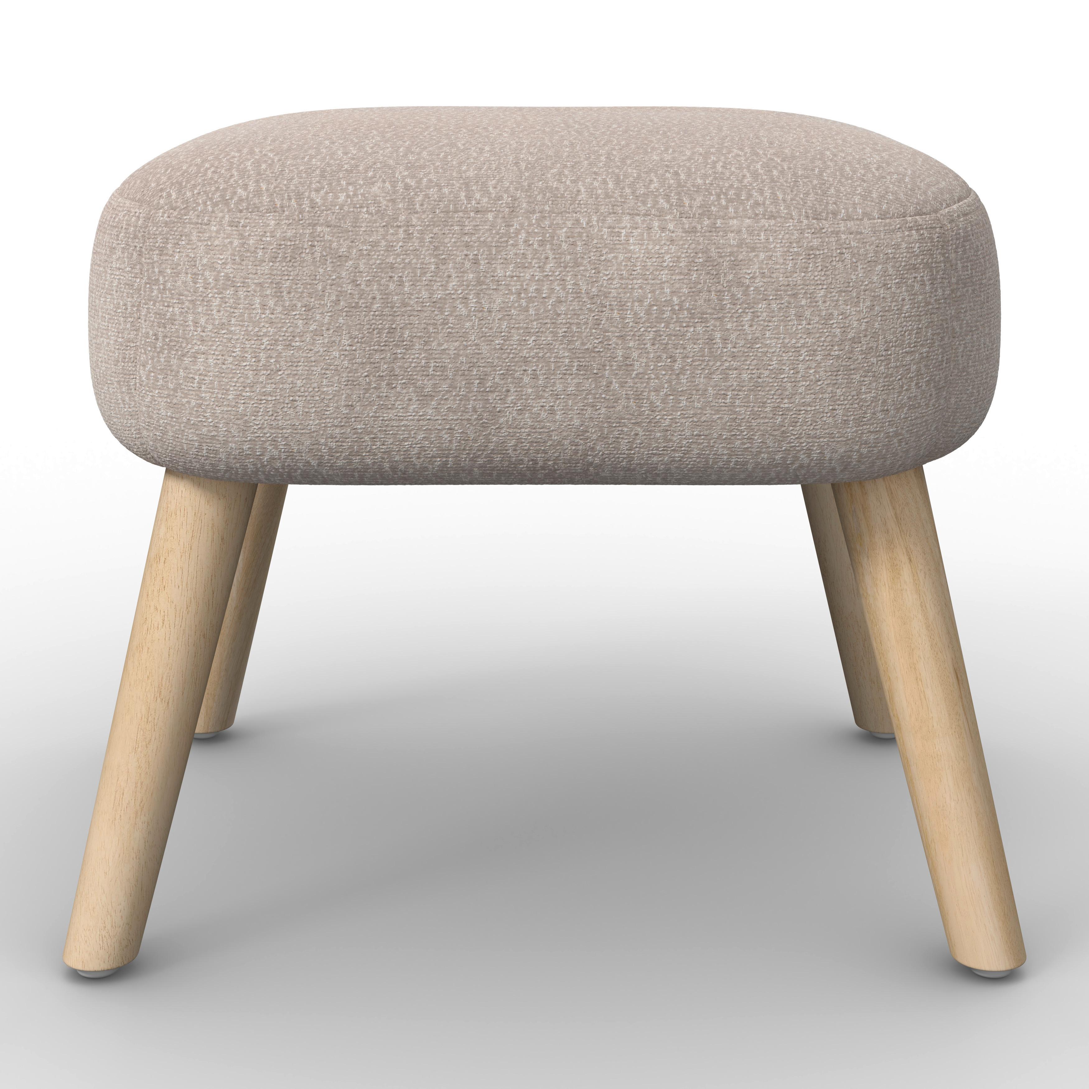 RELAXFÅTÖLJ SONJA - cremefärgad/naturfärgad, Modern, trä/textil (71/66/70cm) - Bessagi Home