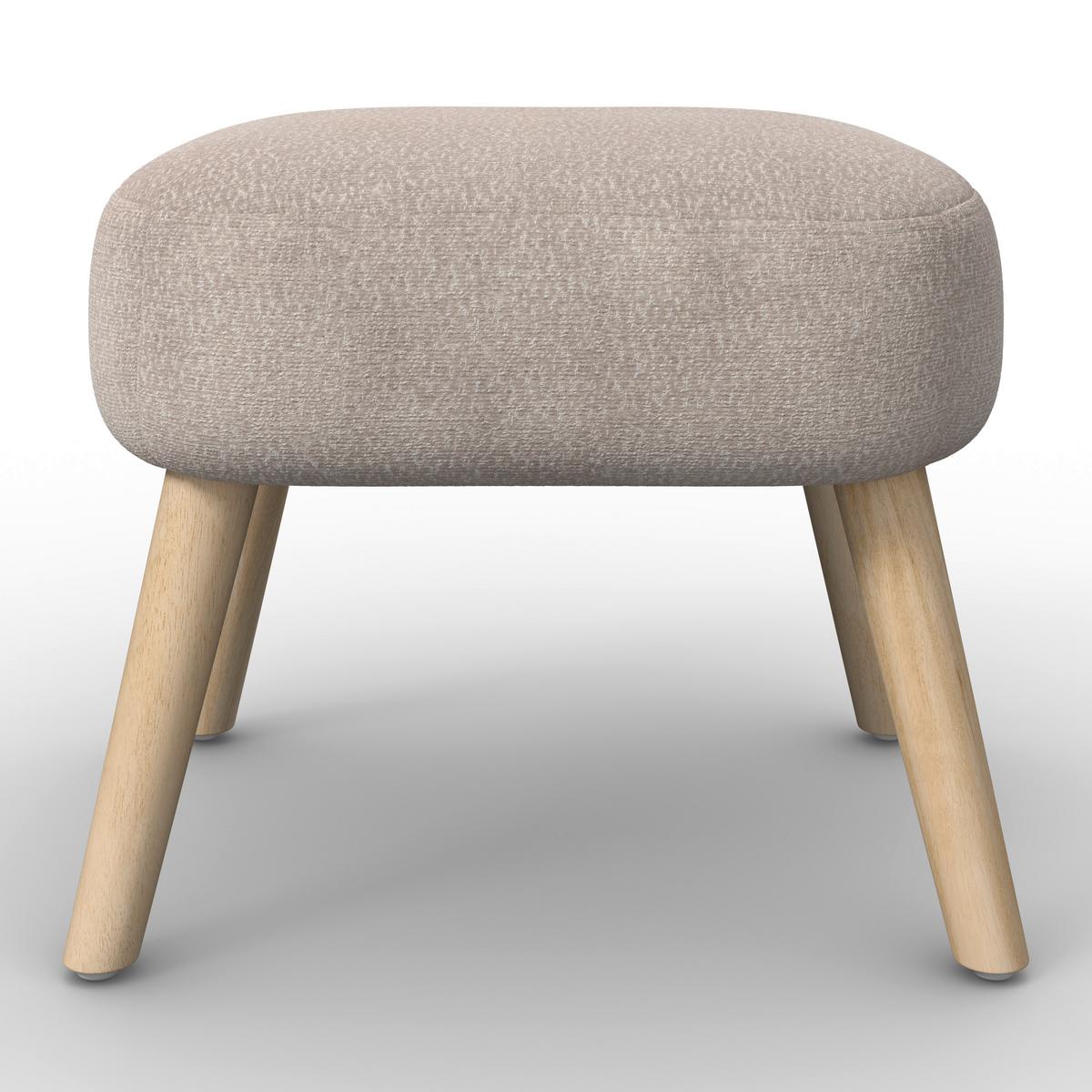 Sessel Sonja Chenille Creme - Creme/Naturfarben, MODERN, Holz/Textil (71/69/68cm)