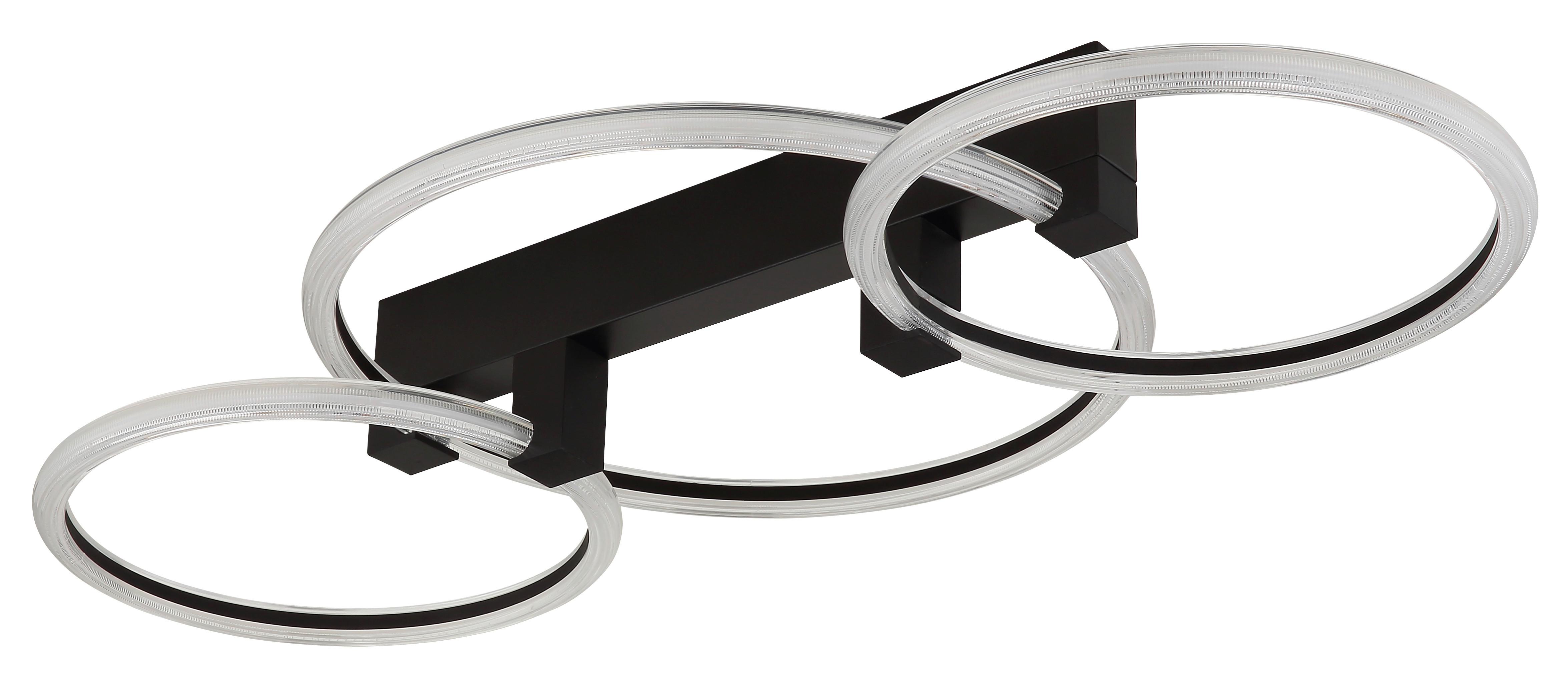 Led Stropna Svjetiljka Fletcher - bijela/prozirno, Design, metal/plastika (76,1/38/11,5cm) - Globo