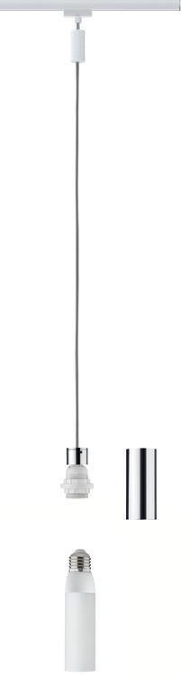 Schienensystem-Hängeleuchte Basic Pendulum max. 20 Watt - Chromfarben/Weiß, Design, Metall (150cm) - Paulmann