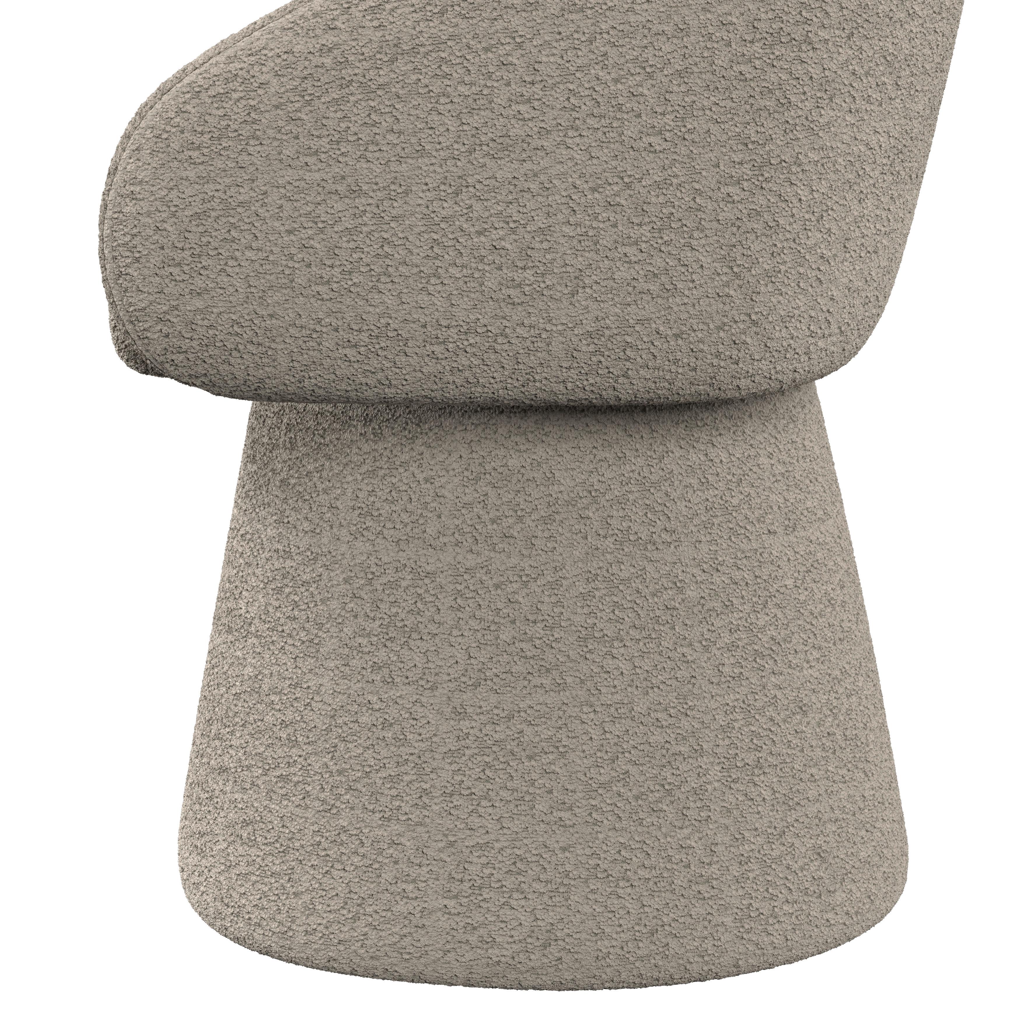 STOL MED ARMSTÖD MAIA - grå, Modern, metall/textil (60/84,5/59cm) - Bessagi Home