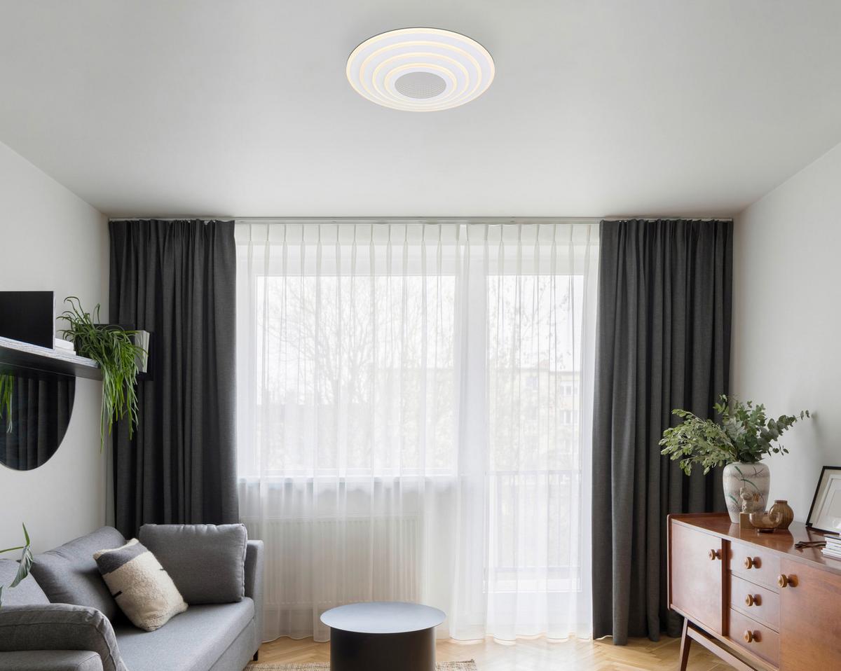 LED-Deckenleuchte Jocelyn in Opal/Weiß max. 40 Watt - Opal/Weiß, Kunststoff/Metall (42/6.7cm) - Globo
