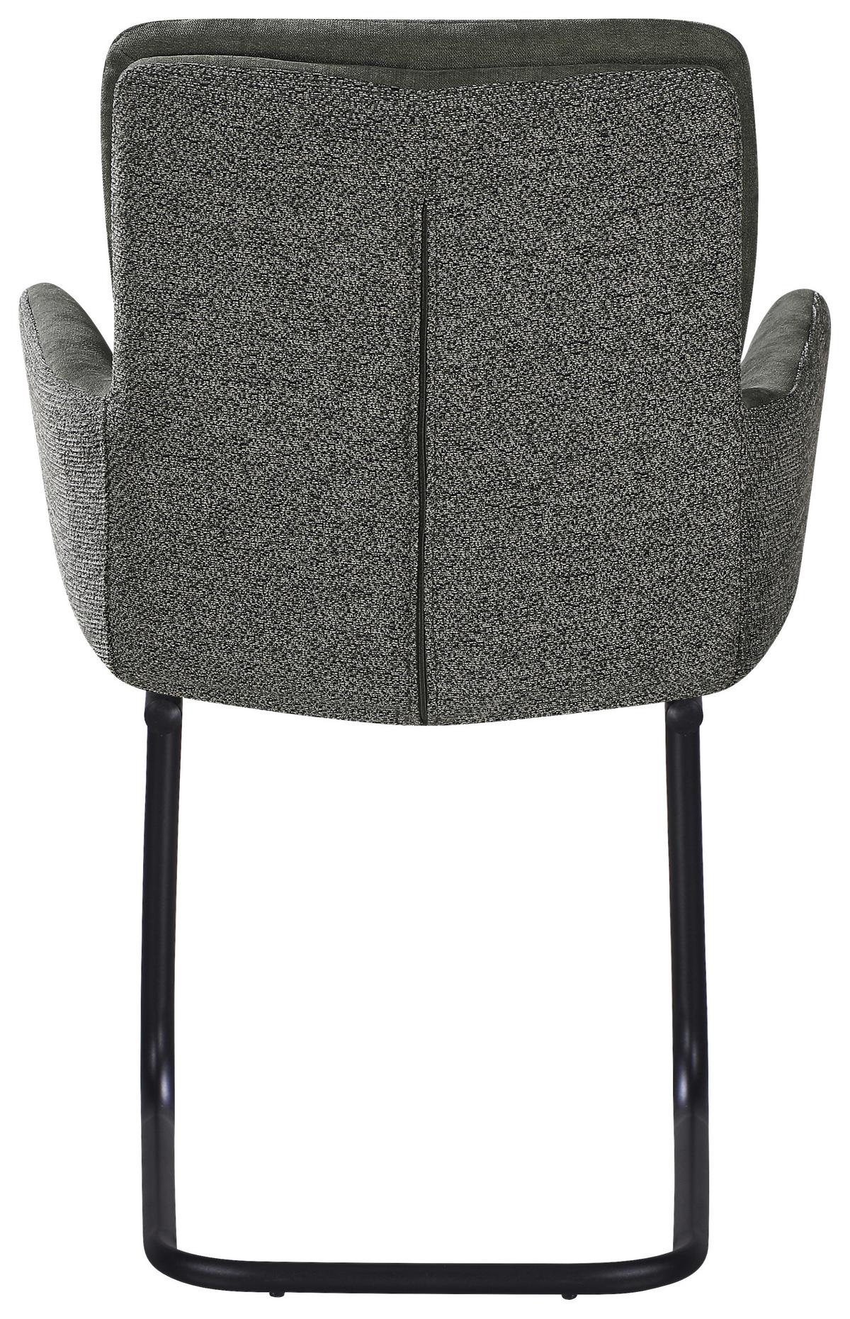 Armlehnstuhl Nova Grün/Schwarz - Schwarz/Grün, MODERN, Textil/Metall (61/91/65cm) - Premium Living