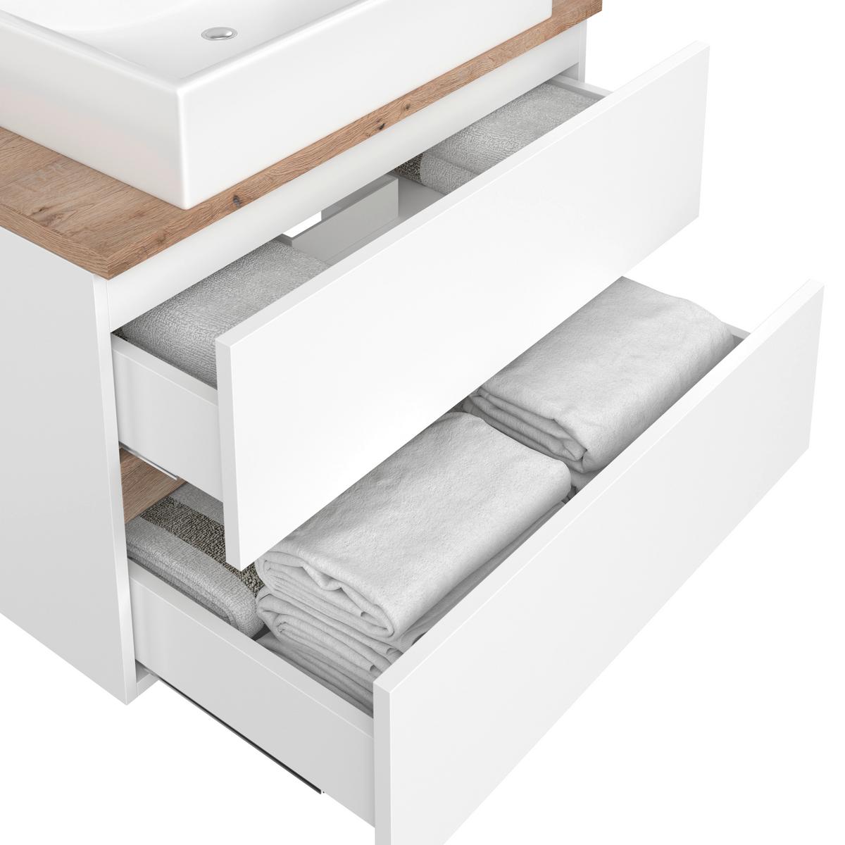 Omarica Za Pod Umivalnik Marbella, Bela - bela, Moderno, leseni material/keramika (80/64,5/47cm) - Mömax