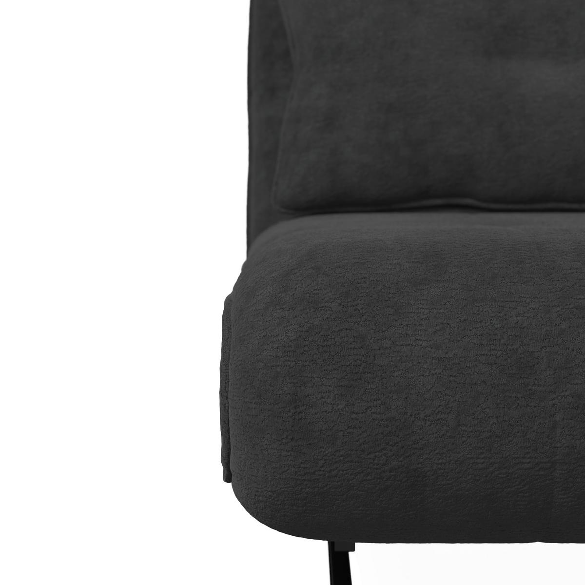 Kanapéágy Luna - fekete/sötétszürke, Modern, textil/fém (142/62/40cm) - Bessagi Home