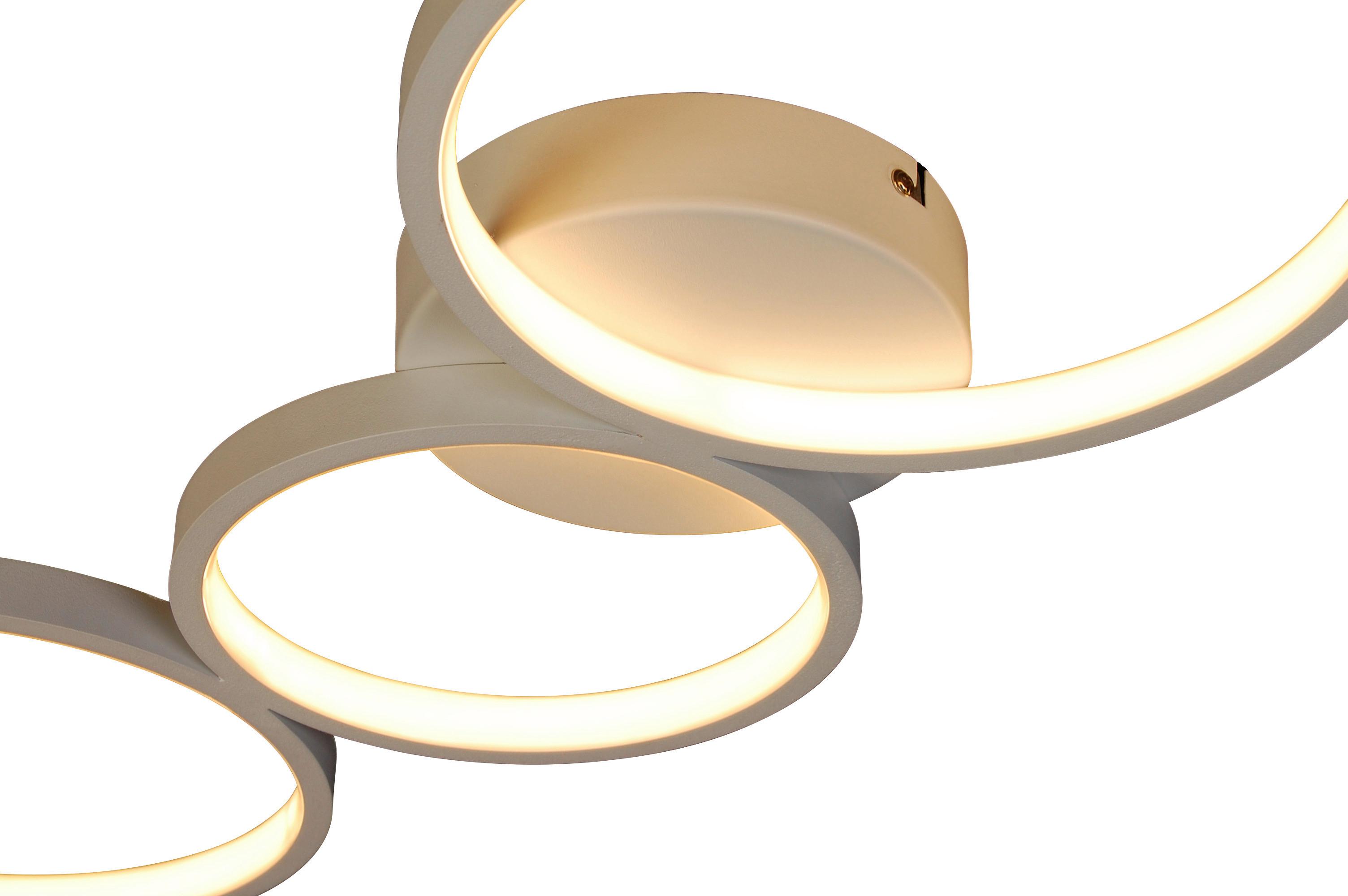 LAMPA SUFITOWA LED SUN - biały, Trend, tworzywo sztuczne/metal (87,5/37/5,5cm) - Novel