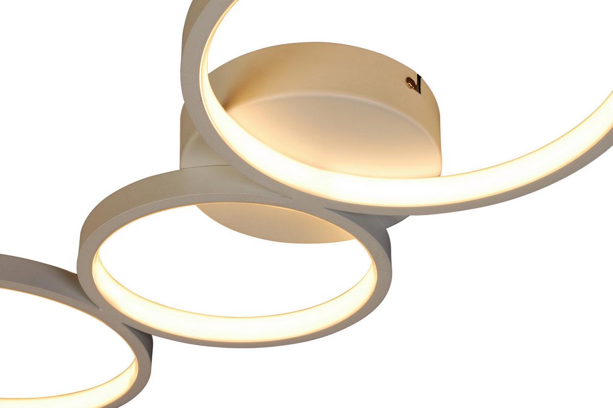 LAMPA SUFITOWA LED SUN - biały, Trend, tworzywo sztuczne/metal (87,5/37/5,5cm) - Novel