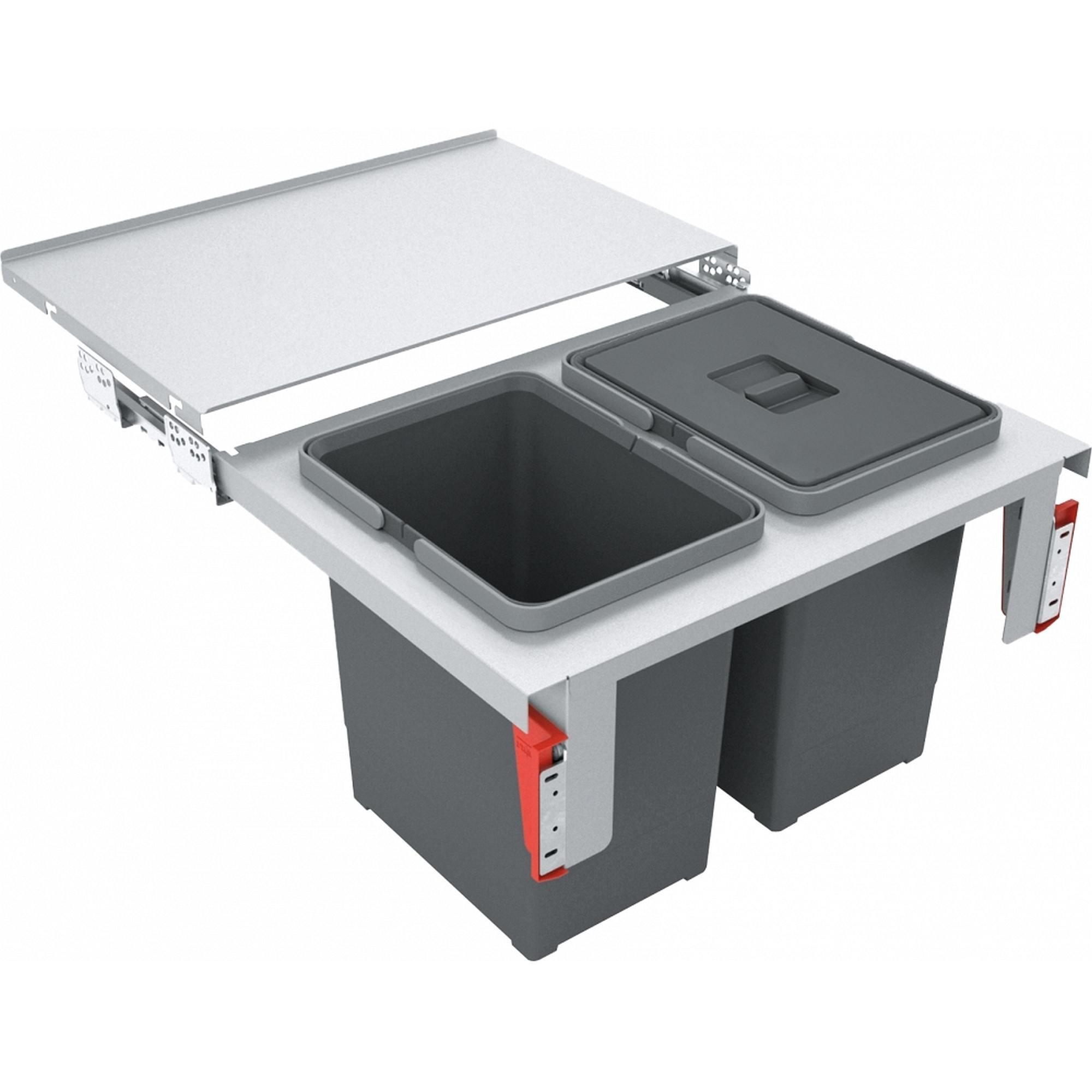 Einbauabfallsammler Sorter Garbo Anthrazit - Anthrazit/Grau, Kunststoff (56,2/36/39,9cm) - Franke