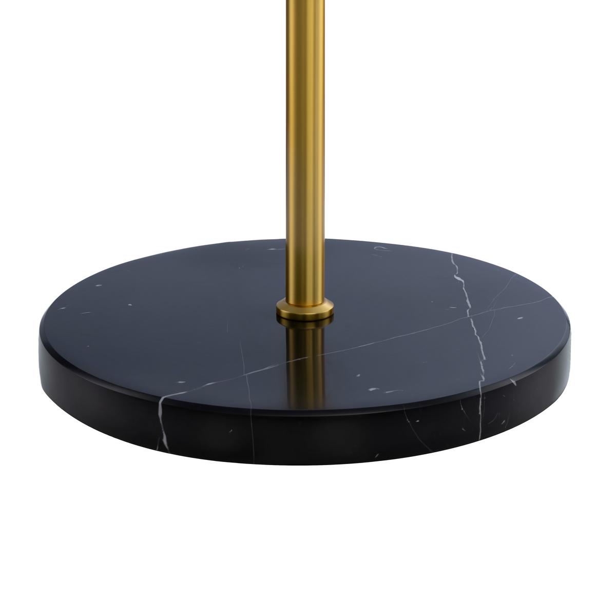 LAMPA STOJĄCA VALENTINA - kolor bursztynowy/kolor złoty, Trend, metal/szkło (30/145cm) - Collett's Monde