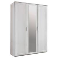 Ormar S Klasičnim Vratima Nadja - bijela/srebrne boje, Konvencionalno, staklo/drvni materijal (135/210/58cm) - Modern Living