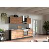 Küchenblock Turin ohne Geräte ca. 240 cm Eiche/Grau - Eiche Wotan/Graphitfarben, Design, Holz/Holzwerkstoff (240cm) - Held