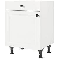 Schubkastenunterschrank Cascada Weiß - Schwarz/Weiß, MODERN, Holzwerkstoff/Metall (60/87/56cm) - Nobilia