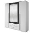 Omara S Klasičnimi Vrati Krefeld - aluminij/siva, umetna masa/steklo (181/199/56cm) - Mömax modern living