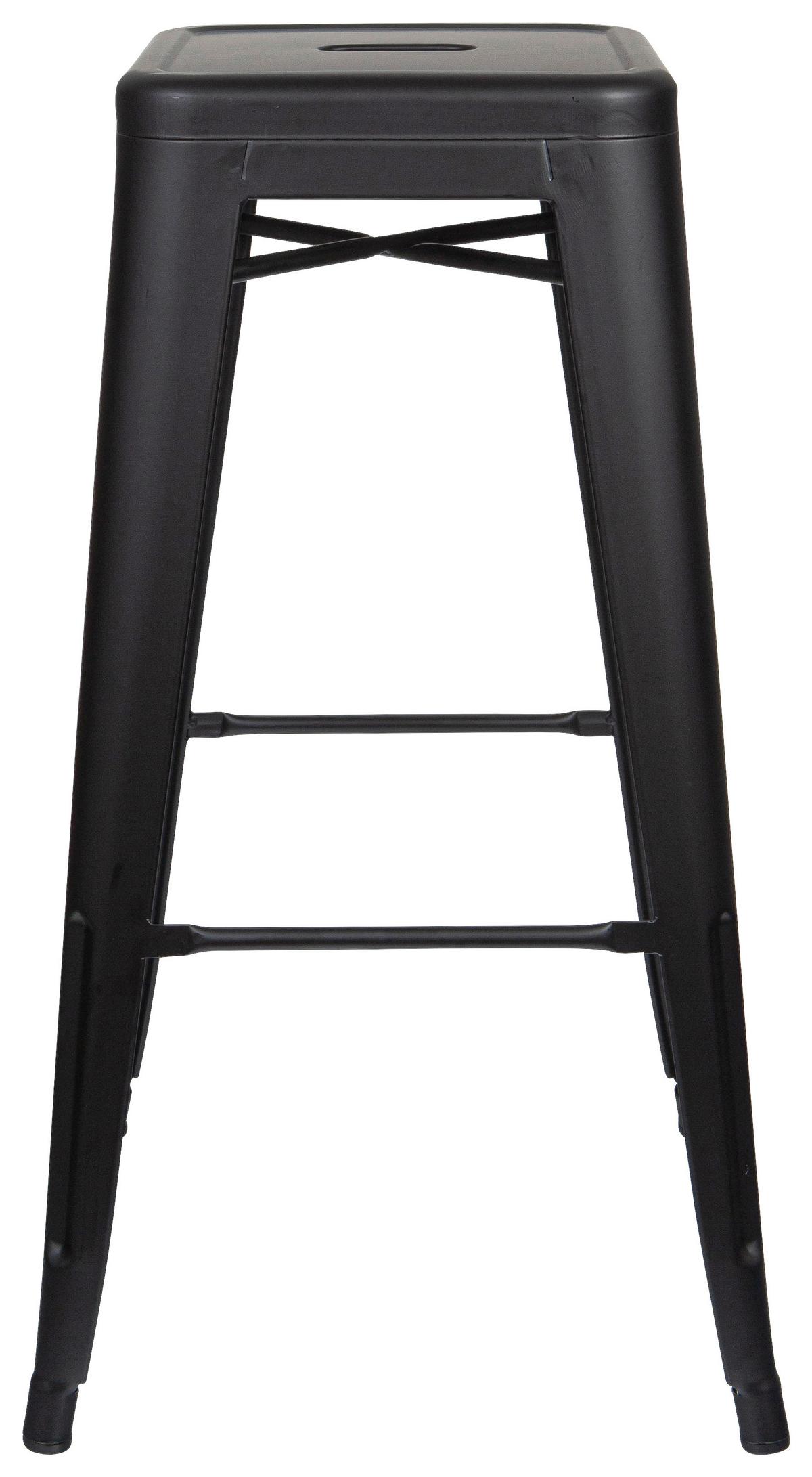 Barski Stol Vantaggio High Brush, Črna, Mat - črna, Basics, kovina (44/77/44cm) - MID.YOU
