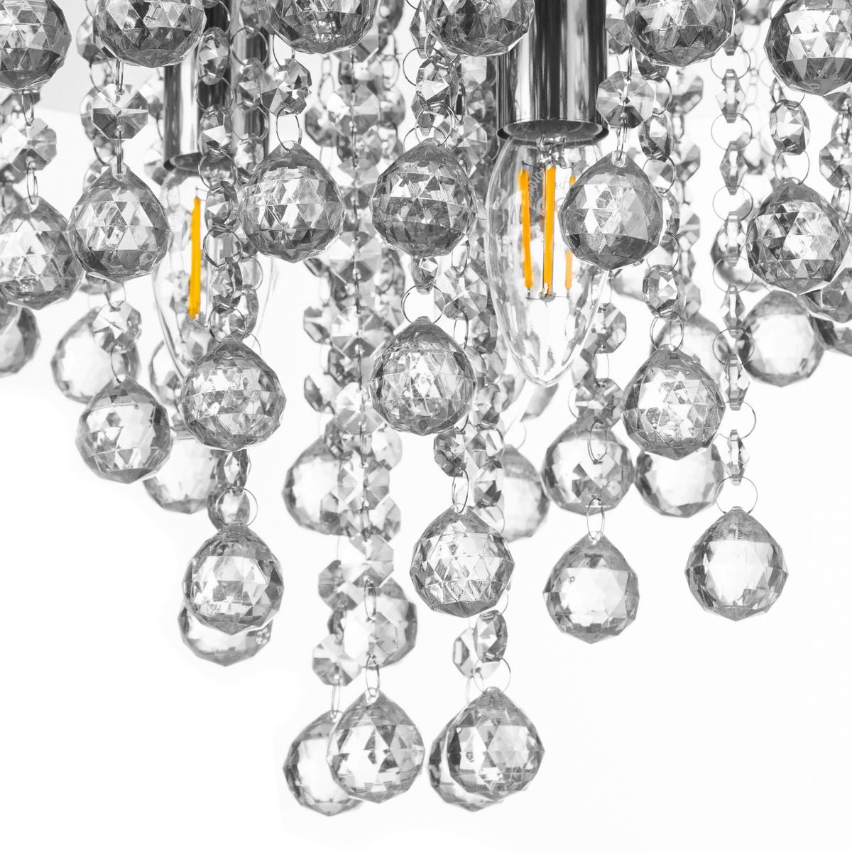 Stropna Svetilka Nirma - barve kroma/prozorno, Basics, kovina/steklo (30/26cm) - Mömax