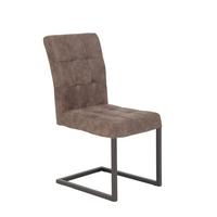 2er-Set Schwingstühle DONNA S - Anthrazit/Braun, MODERN, Textil/Metall (42/91/62cm) - MID.YOU