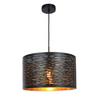 Hängeleuchte Tunno in Schwarz max. 40 Watt - Goldfarben/Schwarz, Design, Kunststoff/Metall (38/120cm) - Globo