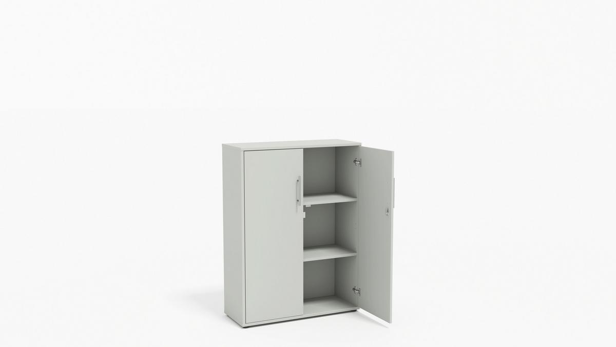 AKTENSCHRANK OFFICE EDITION - SW SET 4 - Hellgrau/Grau, MODERN, Holzwerkstoff (128,5/185,6/33cm) - MID.YOU