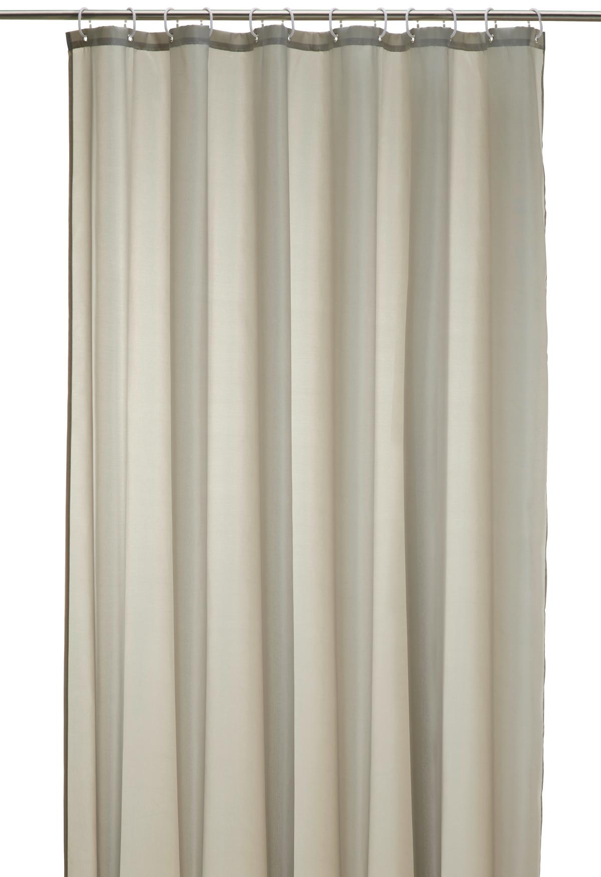 Duschvorhang Uni in Taupe ca. 180x200cm - Konventionell (180/200cm) - Modern Living