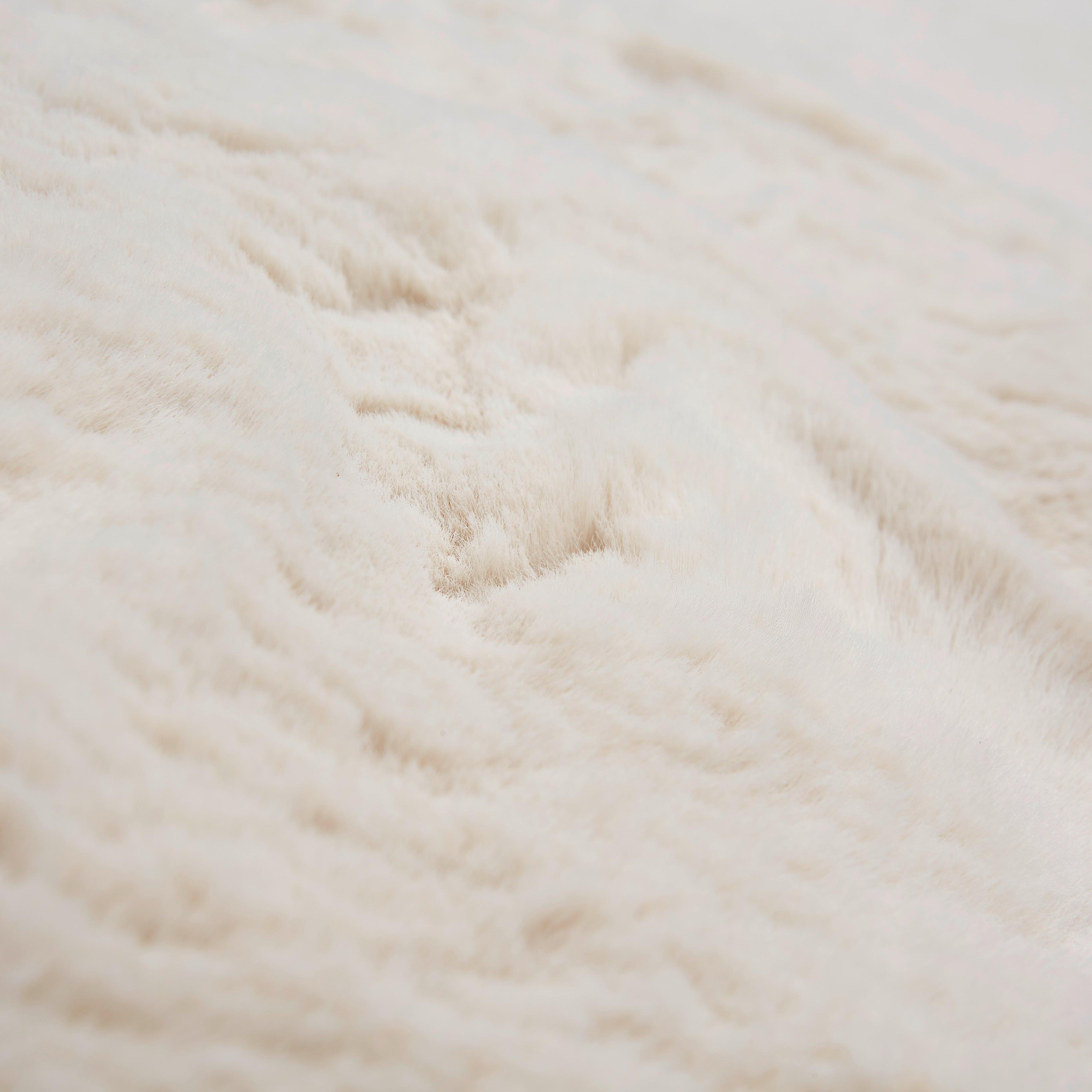 VÄVD MATTA FUZZY 2 - cremefärgad, Modern, textil (120/170cm) - Mömax