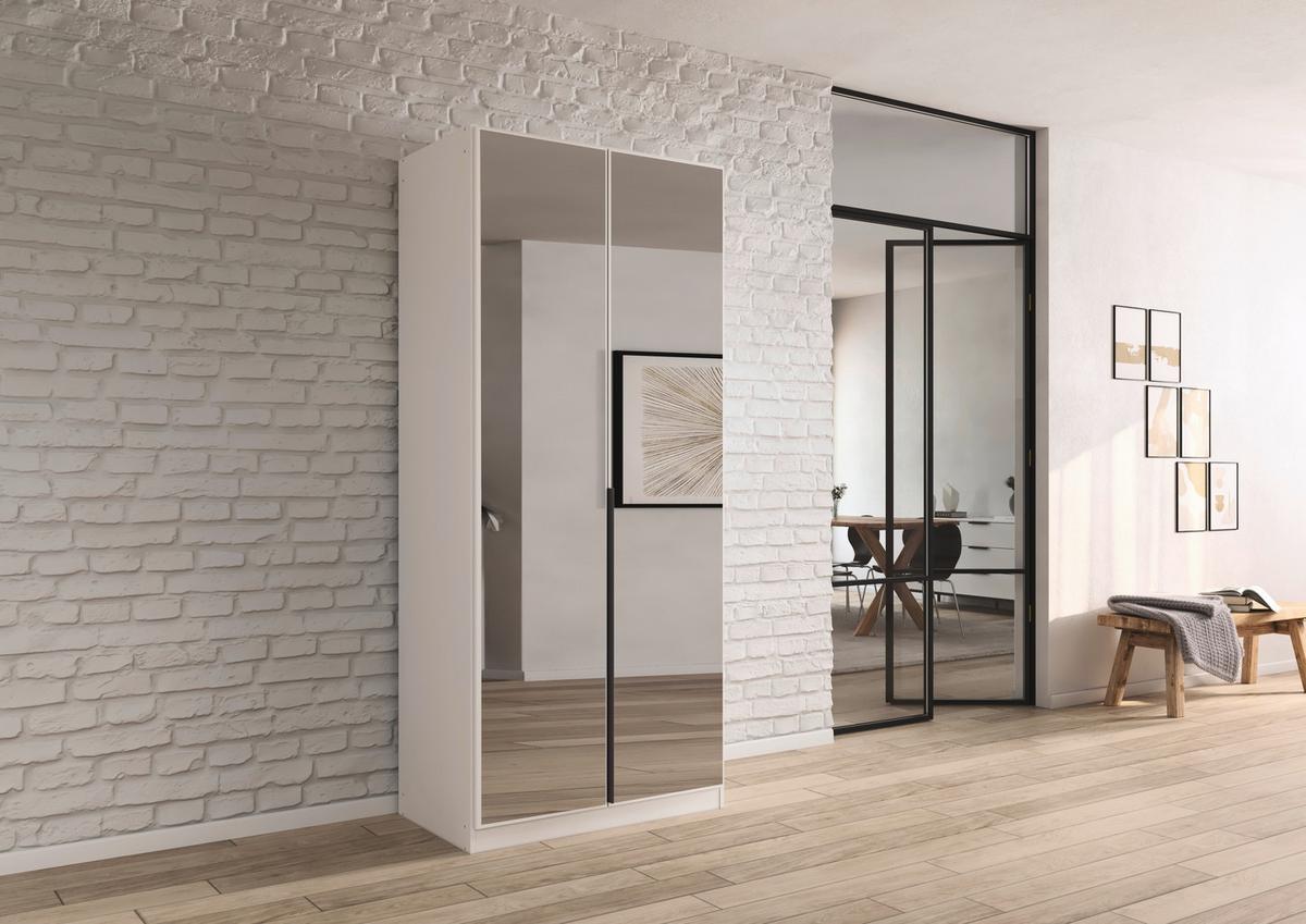 Ormar S Klasičnim Vratima Alabama - bijela/siva, Moderno, drvni materijal/metal (91/229/54cm) - Modern Living