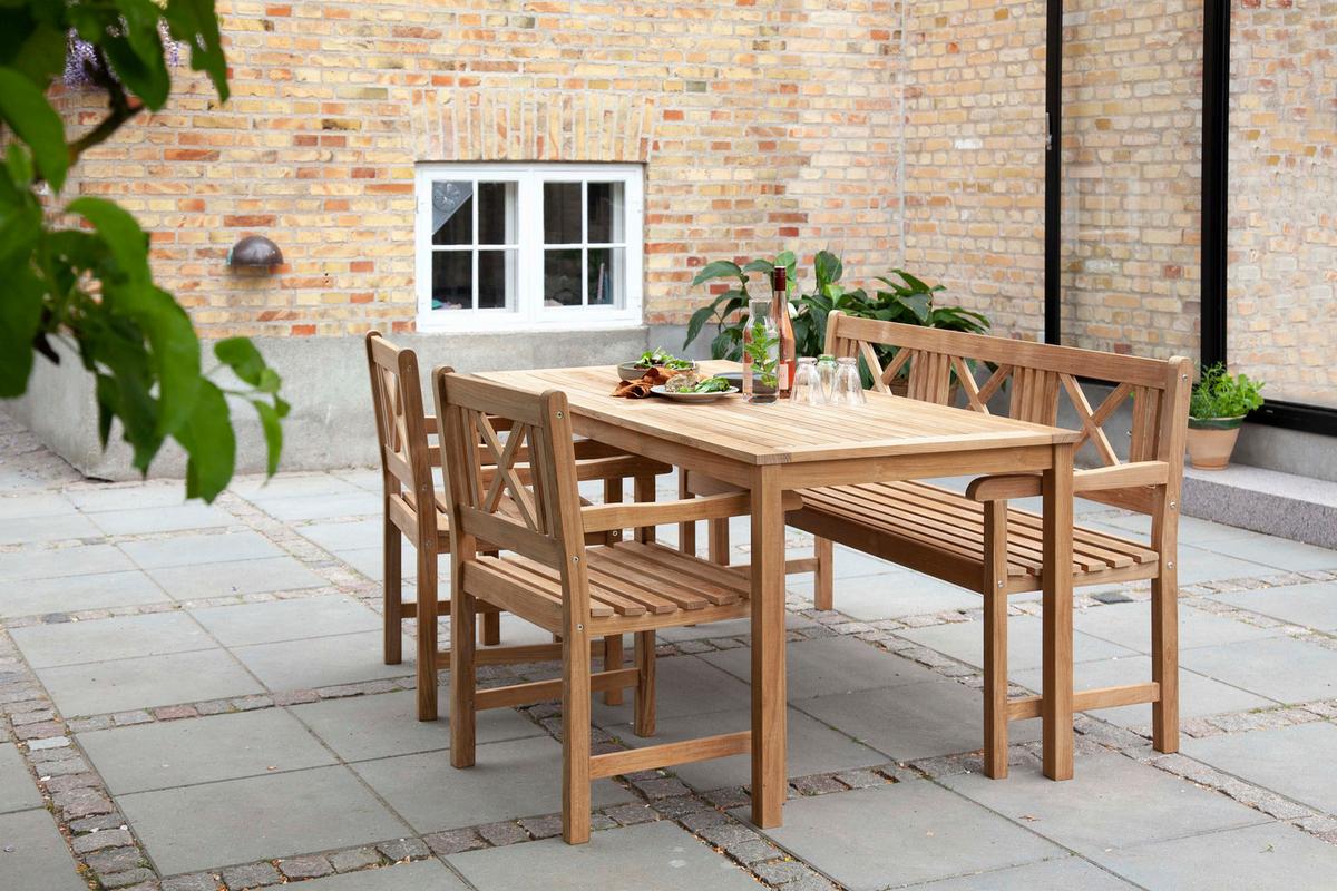 Gartensessel Rosenborg Teak - Teakfarben, Natur, Holz (59/89/59cm) - Gardenson