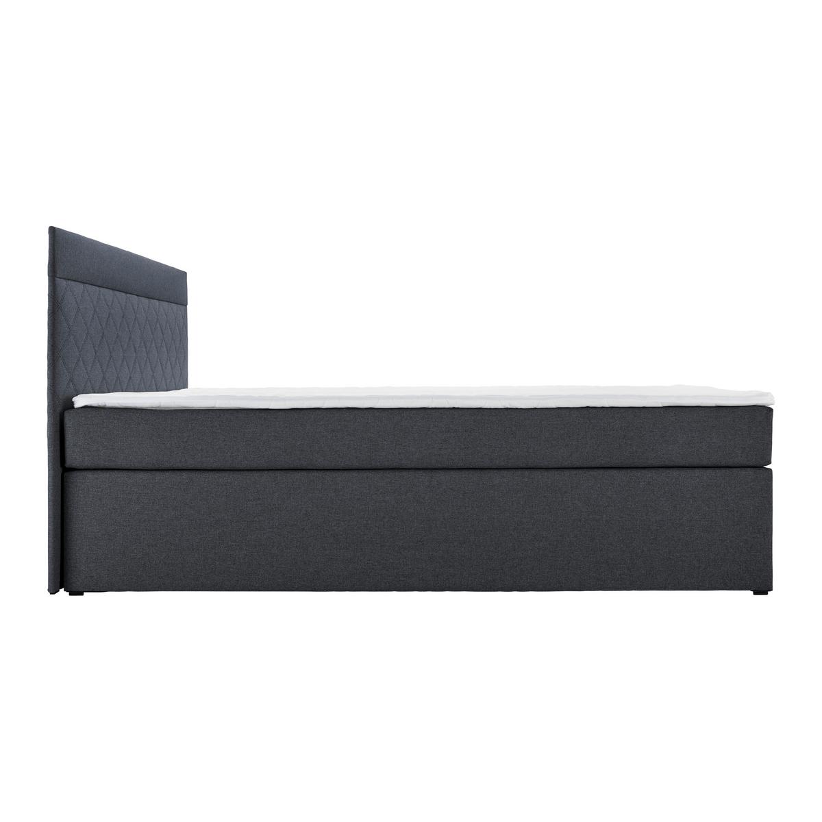 Box Ágy Rosa - szürke, Modern, faalapú anyag/textil (140/200cm) - Bessagi Home