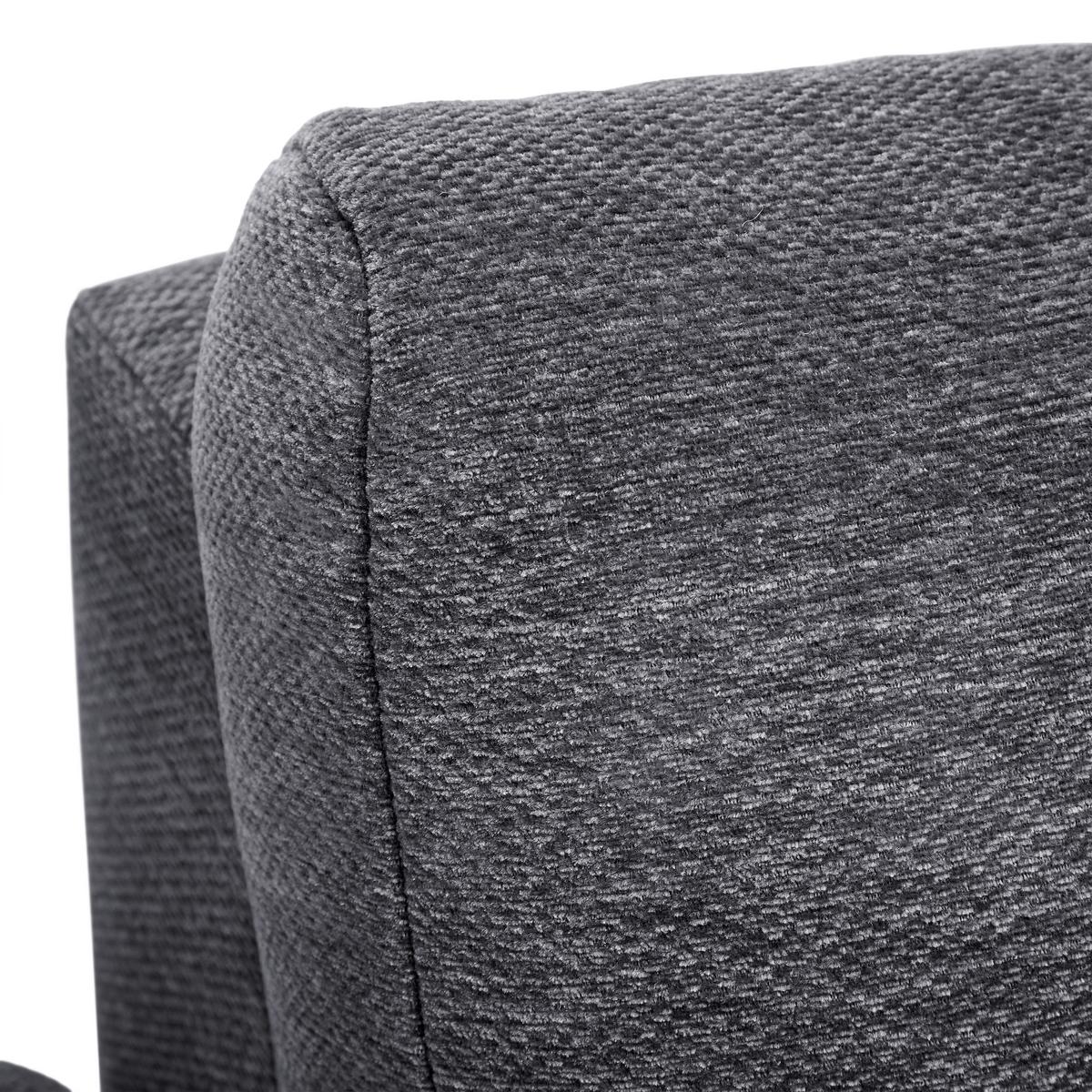 Ecksofa Focus L Grau Chenille - Schwarz/Grau, KONVENTIONELL, Holz/Textil (167/256cm) - Based