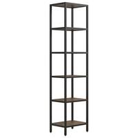 Vitrina Vinali M, Črna - črna, Design, kovina/leseni material (40/165/30cm) - MID.YOU