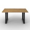 MATBORD ARCHIE - svart/akaciefärgad, Modern, metall/trä (180/90/76cm) - Bessagi Home