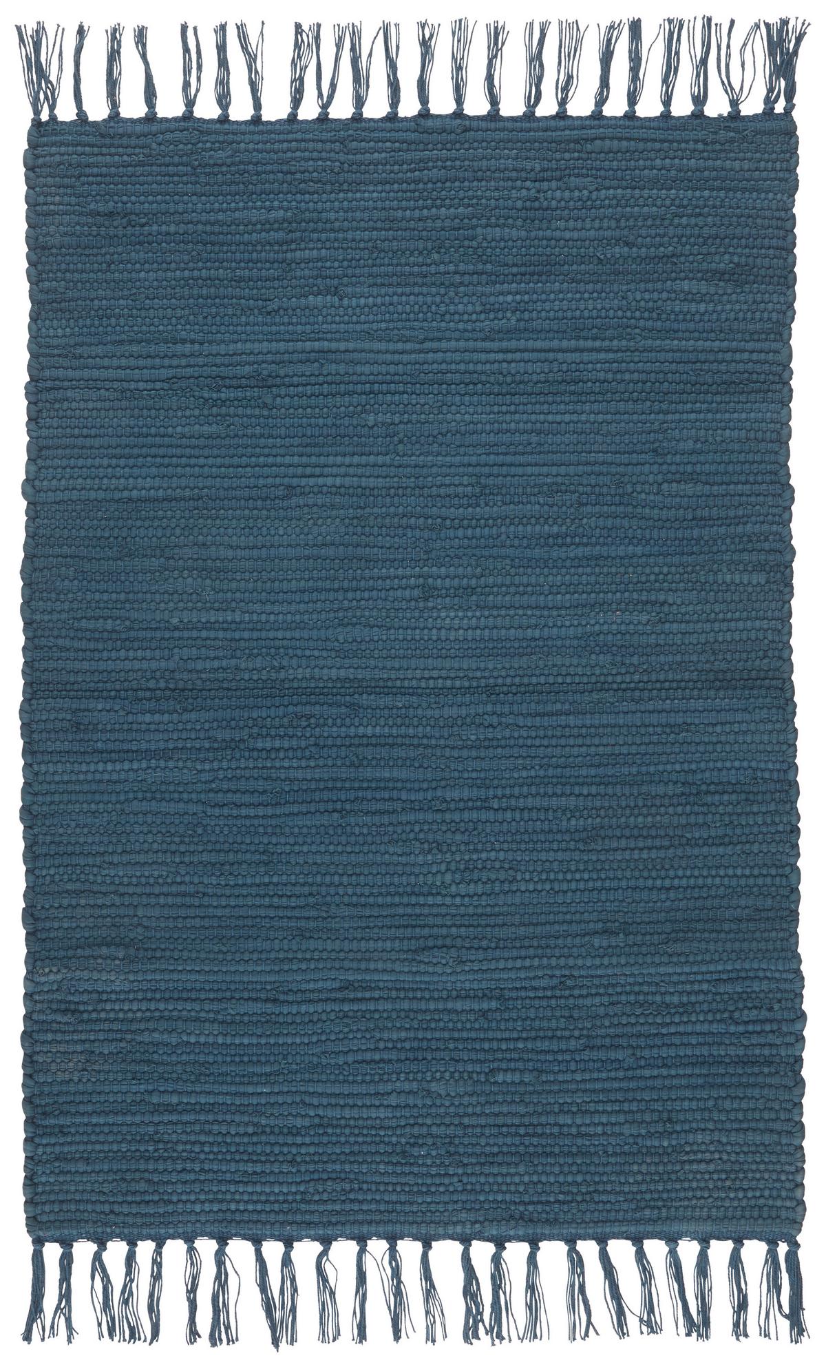 Rongyszőnyeg Julia 60x90 - sötétkék, Romantik / Landhaus, textil (60/90cm) - Modern Living